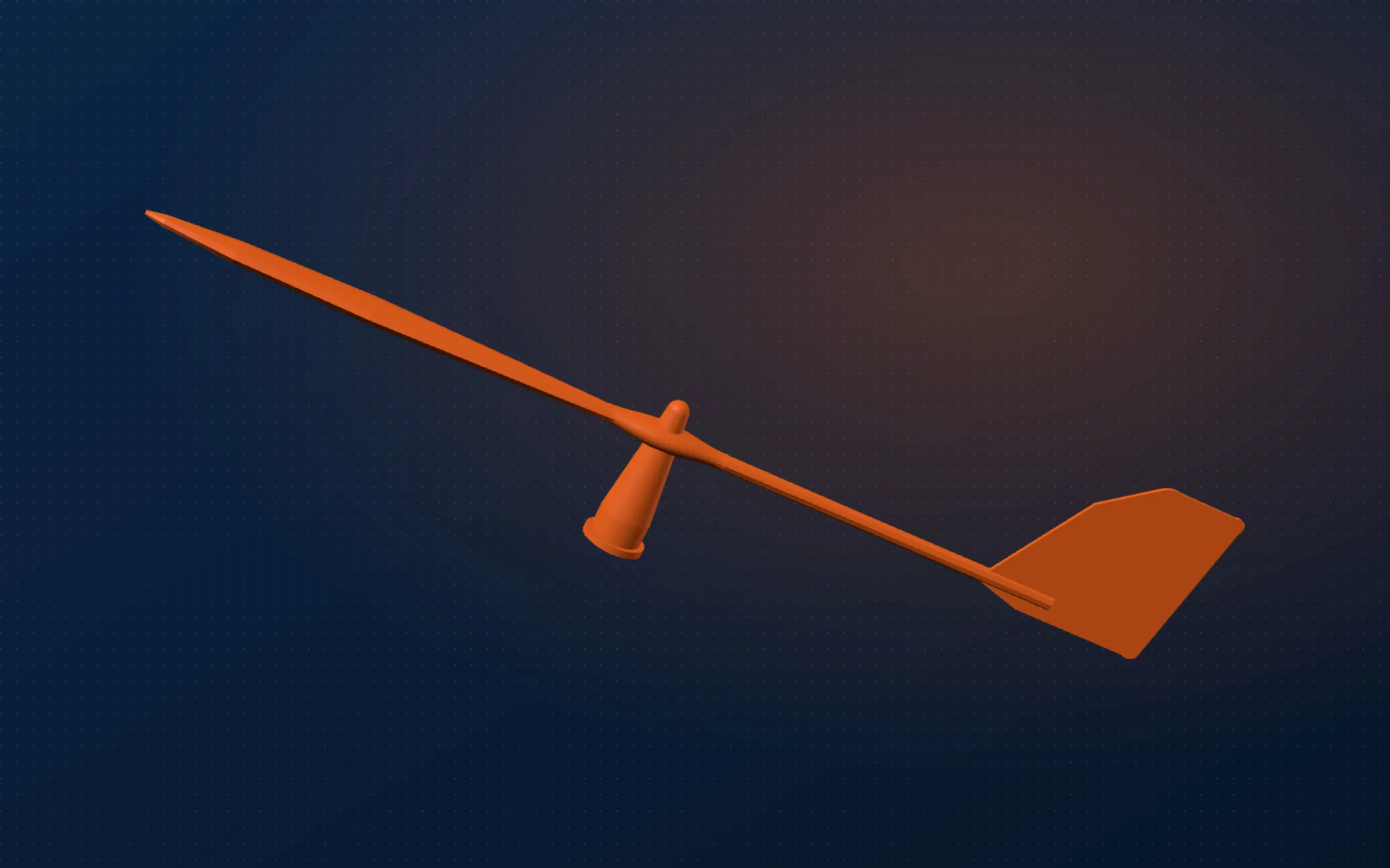 Flecha de veleta (172,5 × 44,5 × 10 mm), descargable en STL